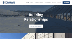 Desktop Screenshot of eldridgeconcrete.com